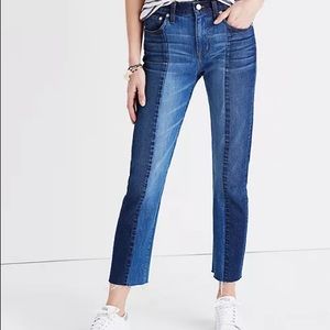 Madewell Cruiser Straight Crop Jeans: Two Tone Edition
